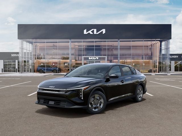 2026 Kia K4 LX in Aurora Black Pearl — front three-quarter view
