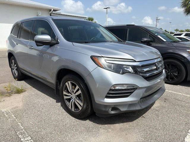 2017 Honda Pilot EX-L in Lunar Silver Metallic — front three-quarter view