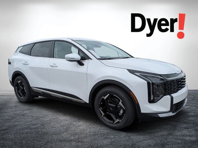 2026 Kia Sportage EX in Glacial White Pearl — front three-quarter view
