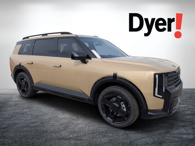 2027 Kia Telluride X-Line EX in Terrain Brown — front three-quarter view