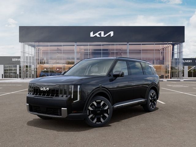 2027 Kia Telluride S in Panthera Metal — front three-quarter view