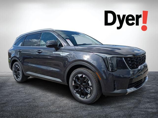 2026 Kia Sorento S in Panthera Metal — front three-quarter view