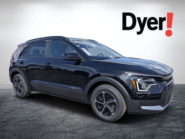 2026 Kia Niro LX in Aurora Black Pearl — front three-quarter view