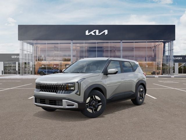 2027 Kia Seltos LX in Ivory — front three-quarter view