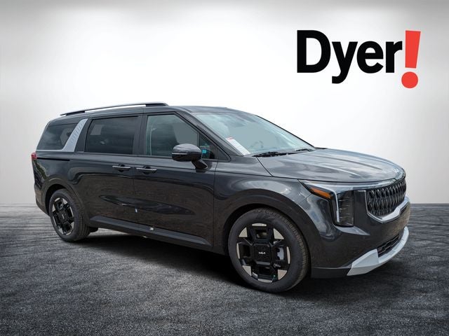 2026 Kia Carnival EX in Panthera Metal — front three-quarter view