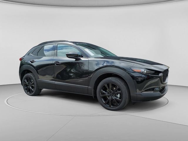 2026 Mazda Mazda CX-30 2.5 Turbo Premium Plus AWD in Jet Black Mica — front three-quarter view