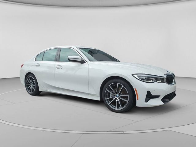 2020 BMW 3 Series 330i in Alpine White — front three-quarter view