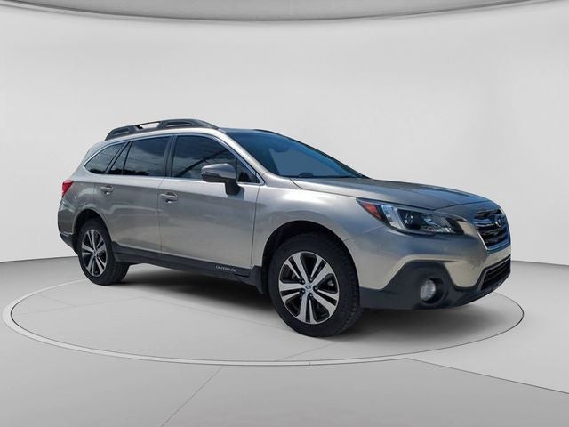2019 Subaru Outback 2.5i Limited in Tungsten Metallic — front three-quarter view