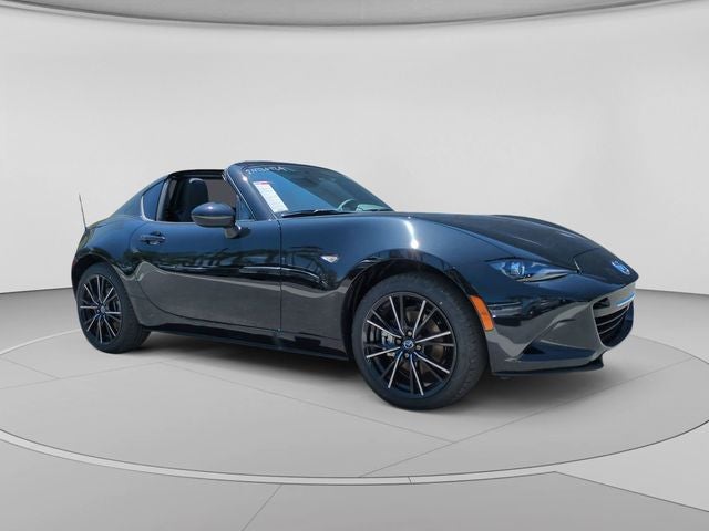 2026 Mazda Mazda MX-5 Miata RF Grand Touring in Jet Black Mica — front three-quarter view