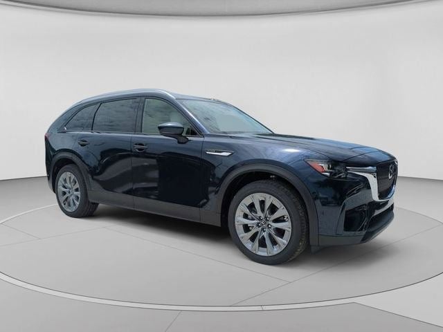 2026 Mazda Mazda CX-90 3.3 Turbo Preferred AWD in Deep Crystal Blue Mica — front three-quarter view