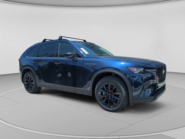 2026 Mazda Mazda CX-90 3.3 Turbo Premium Sport AWD in Deep Crystal Blue Mica — front three-quarter view