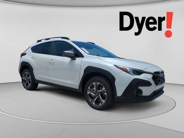 2026 Subaru CROSSTREK Premium in Crystal White Pearl — front three-quarter view