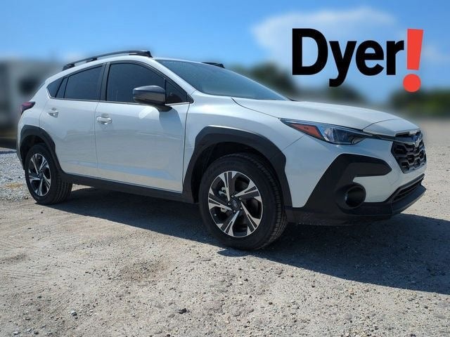 2026 Subaru CROSSTREK Premium in Crystal White Pearl — front three-quarter view