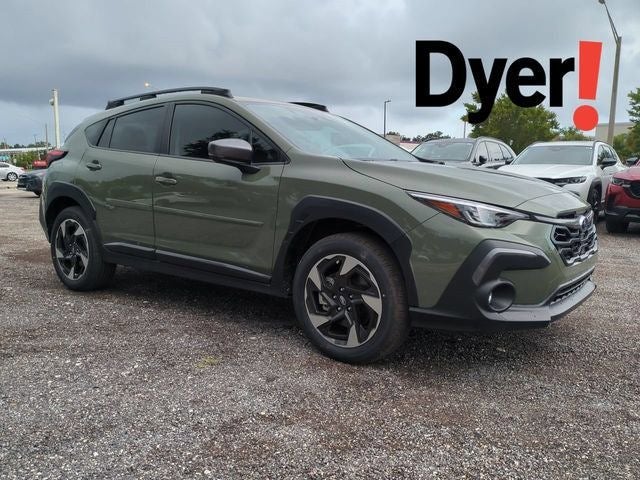 2026 Subaru CROSSTREK Limited in Alpine Green — front three-quarter view