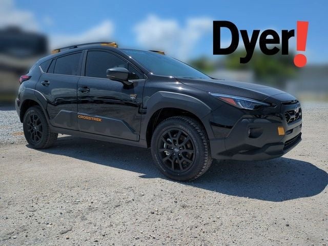 2026 Subaru CROSSTREK Wilderness in Crystal Black Silica — front three-quarter view