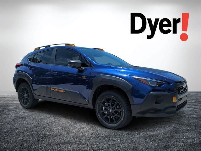 2026 Subaru CROSSTREK Wilderness in Sapphire Blue Pearl — front three-quarter view