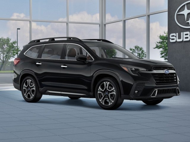 2026 Subaru ASCENT Touring 7-Passenger in Crystal Black Silica — front three-quarter view