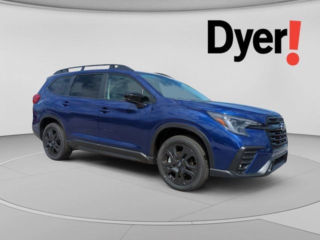 2026 Subaru ASCENT Onyx Edition Touring 7-Passenger in Sapphire Blue Pearl — front three-quarter view