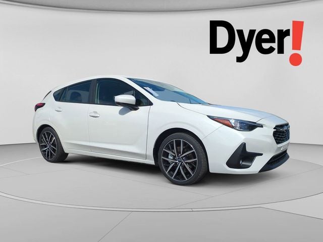 2026 Subaru IMPREZA Sport in Crystal White Pearl — front three-quarter view