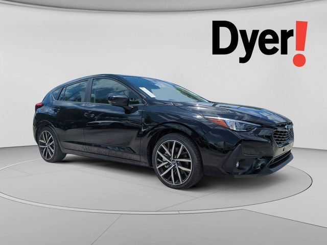 2026 Subaru IMPREZA Sport in Crystal Black Silica — front three-quarter view