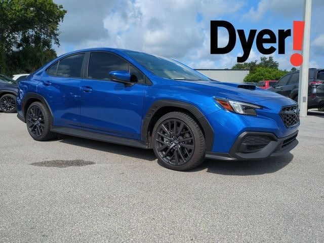 2026 Subaru WRX Base in Wr Blue Pearl — front three-quarter view