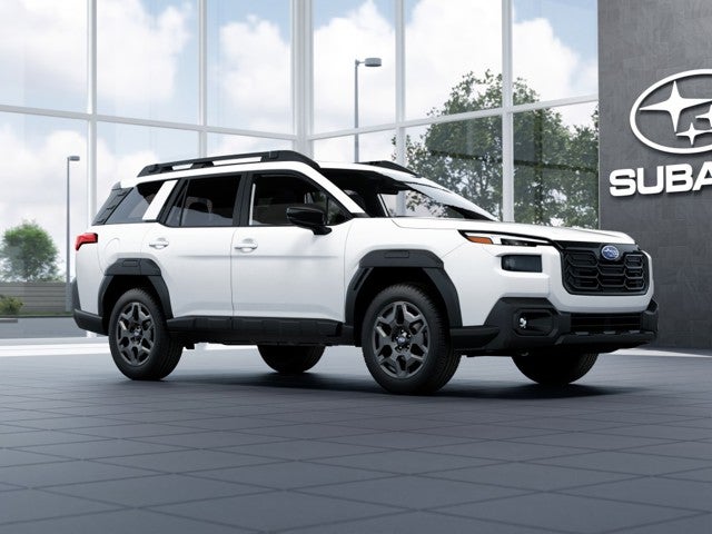 2026 Subaru OUTBACK Premium in Crystal White Pearl — front three-quarter view