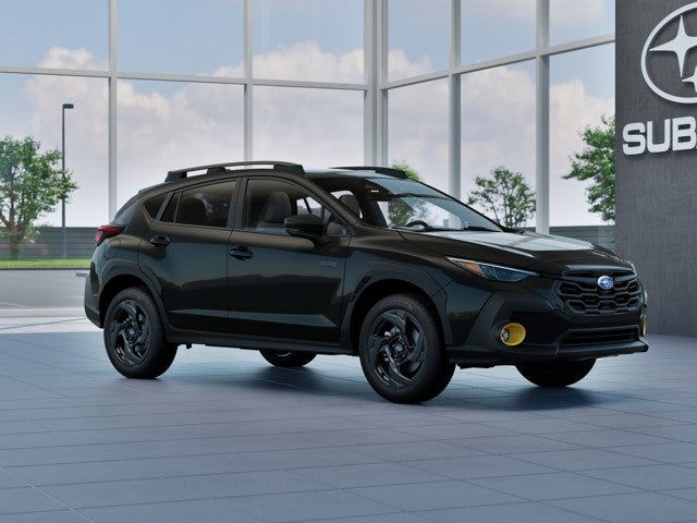 2026 Subaru CROSSTREK Sport Hybrid in Crystal Black Silica — front three-quarter view